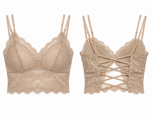 Premium Lace Padded Crop Top Sexy Bralette For Women