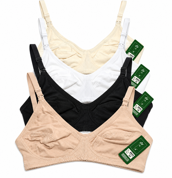 Premium Cotton Mother Feed Bra – Soft Wireless Nursing Bra for Breastfeeding Moms