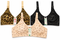 Premium Pack of 3 Printed Malai Jersey Comfort Bras for Women – Cheetah & Floral Print, Non-Padded & Wire-Free-Pretty Fit Pakistan
